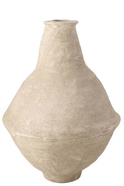 Vase Extra-Large Chad Papier Mache White