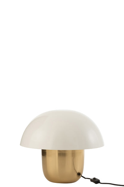 Lamp Mushroom Iron White/Gold Small