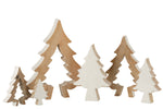 Christmas Tree Puzzle Mango Wood White/White Wash Large - (15908)