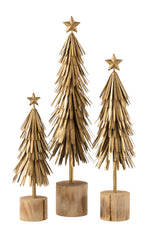 Christmas Tree On Foot Gold Medium - (17287)