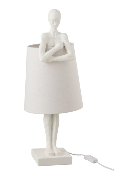 Lamp Figure Supporting Poly White - (2107)