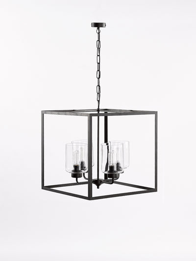 Pendant lamp Country Living Rettangolo 4 Cyl Small Clear