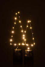 Christmas bulb+Led+Battery Open Metal Black Medium - (97785)